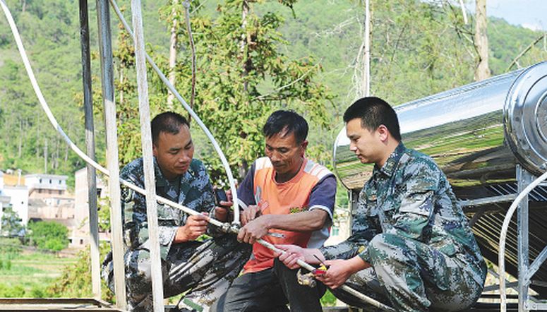 太陽能電伴熱帶保障邊疆士兵生活用水